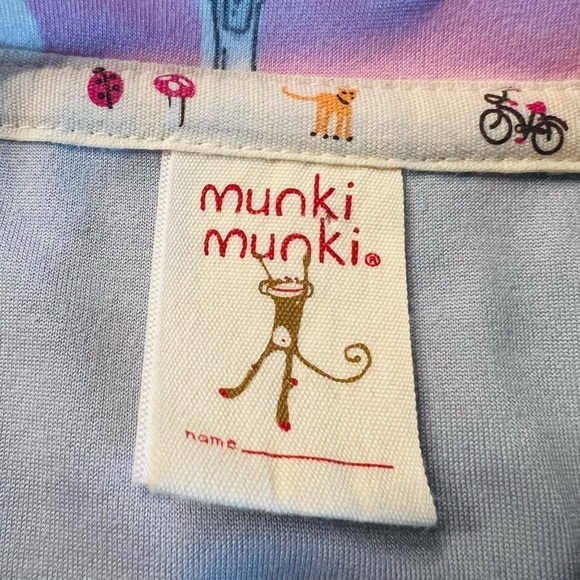 MUNKI MUNKI WOMENS PAJAMA TOP SIZE LARGE CAT & WINE PATTERN - Picture 7 of 9